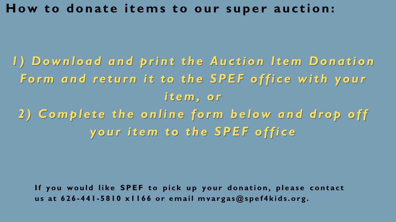 PG25 How To Donate Auction Item